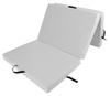 Materac gimnastyczny składany trzyczęściowy UNDERFIT 210 x 100 x 10 cm biały