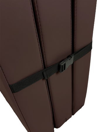 Materac gimnastyczny składany trzyczęściowy UNDERFIT 210 x 100 x 10 cm brązowy