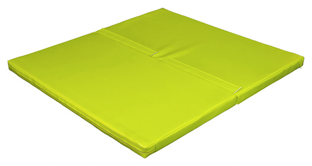 Materac dwuczęściowy z rzepami UNDERFIT  130 x 120 x 6 cm miękki seledynowy