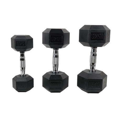 Zestaw hantli hex UNDERFIT 2 x 2,5-20 kg (180 kg)