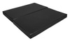 Materac dwuczęściowy z rzepami UNDERFIT 130 x 120 x 10 cm miękki czarny
