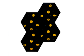 Zestaw sześciokątna ścianka wspinaczkowa czarna 4x płyta + uchwyty UNDERFIT