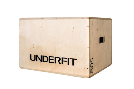 Skrzynia plyometryczna UNDERFIT 60 x 50 x 40 cm drewniana