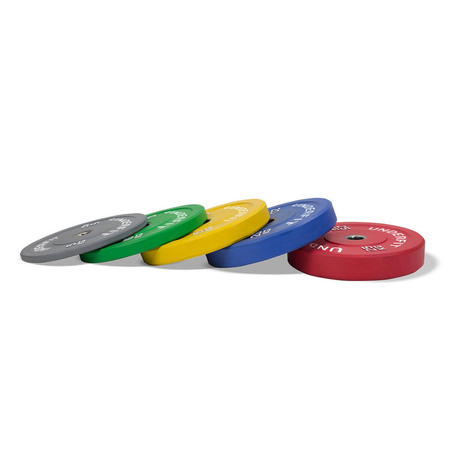 Zestaw obciążeń olimpijskich UNDERFIT BUMPER COLOR 150 kg