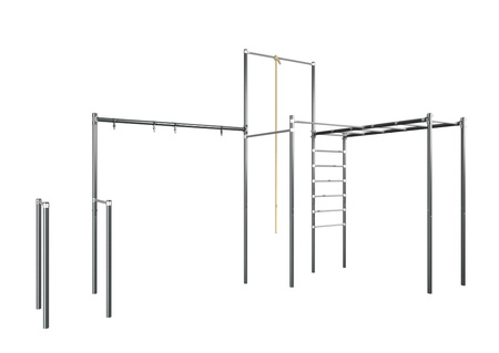 Zestaw ogrodowy STREET WORKOUT UNDERFIT UF12239 huśtawka drabinka drążki