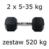 Zestaw hantli hex UNDERFIT 2 x 5-35 kg (520 kg)