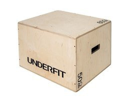 Skrzynia plyometryczna UNDERFIT 60 x 50 x 40 cm drewniana