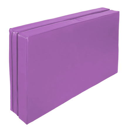 Materac dwuczęściowy z rzepami UNDERFIT  130 x 120 x 10 cm miękki fioletowy