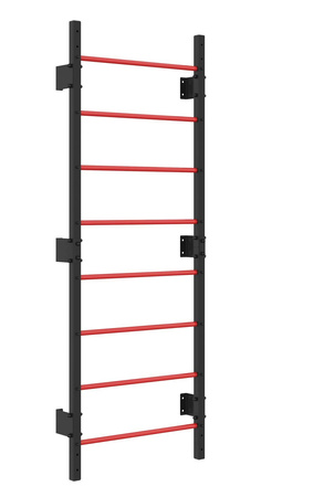 Drabinka gimnastyczna UNDERFIT 228 x 110 cm z drążkiem i poręczami 2w1 