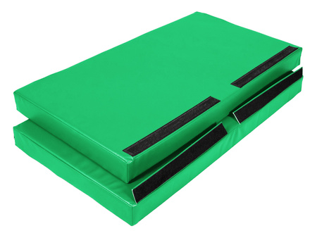 Materac dwuczęściowy z rzepami UNDERFIT  130 x 120 x 10 cm miękki zielony